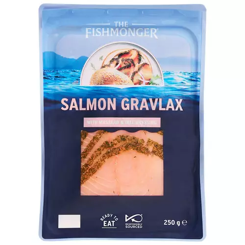 Salmon Gravalax with Mustard & Dill Sauce 250g