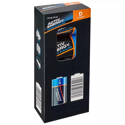 D Batteries 4 Pack