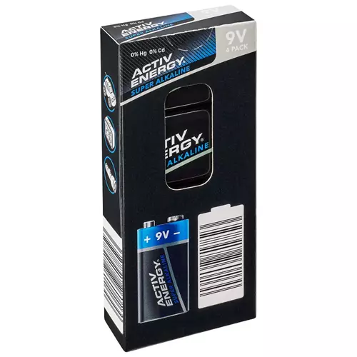 9V Batteries 4 Pack