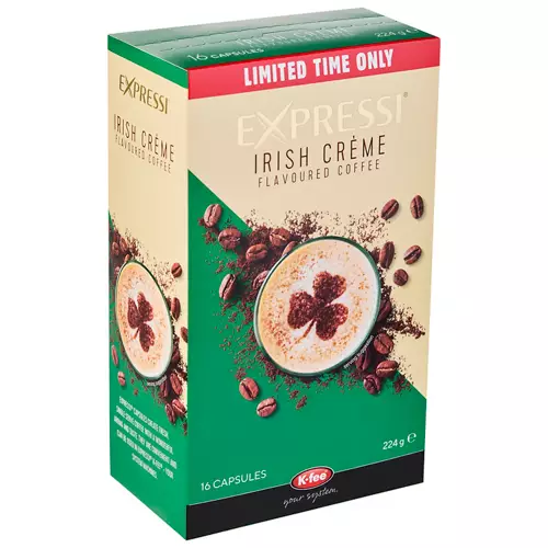 Irish Crème Flavoured Coffee Capsules 16 Pack