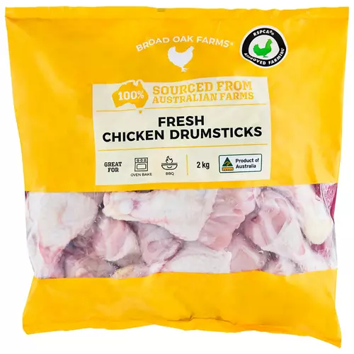 RSPCA Approved Chicken Drumsticks Bulk Pack 2kg
