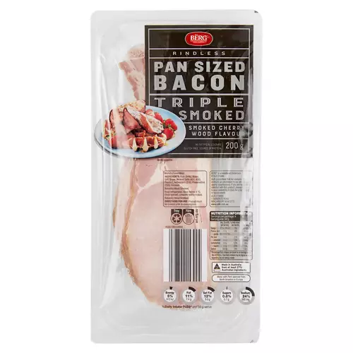 Triple Smoked Pan Size Bacon 200g