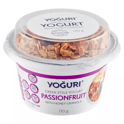 Passionfruit Greek Style Yogurt with Honey Granola 170g