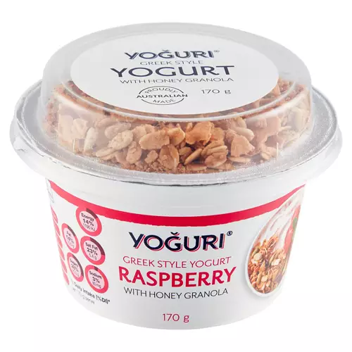 Raspberry Greek Style Yogurt With Honey Granola 170g