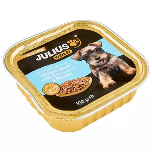 Chicken Mince with Rice, Carrot & Spinach Premium Puppy Food 100g