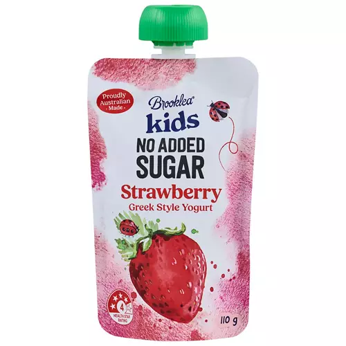 No Added Sugar Strawberry Yogurt Pouch 110g
