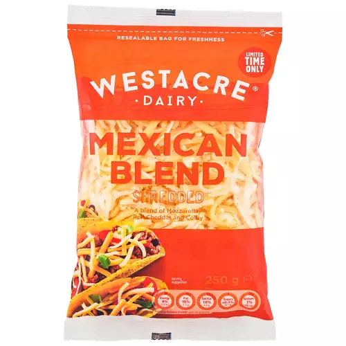Mexican Blend Shredded Cheese 250g