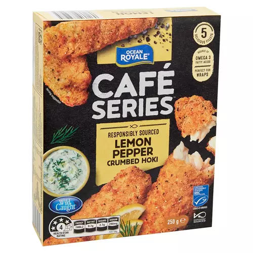 Lemon Pepper Crumbed Hoki 250g