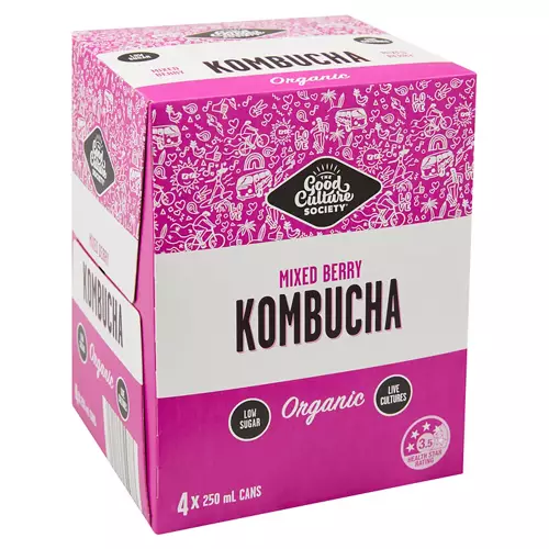 Mixed Berry Kombucha 4x250ml