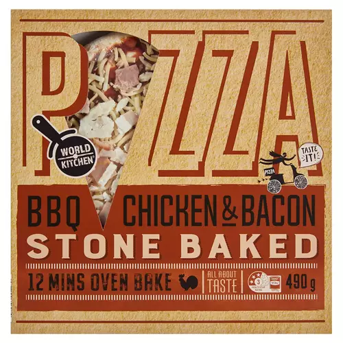 Stone Baked BBQ Chicken & Bacon Pizza 490g