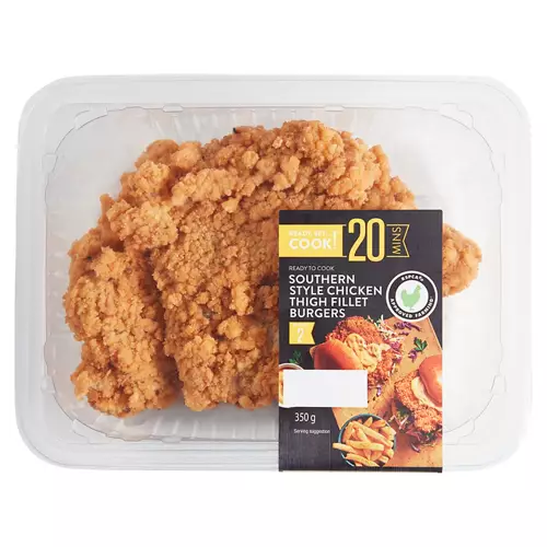 Southern Style RSPCA Approved Chicken Thigh Fillet Burger 350g