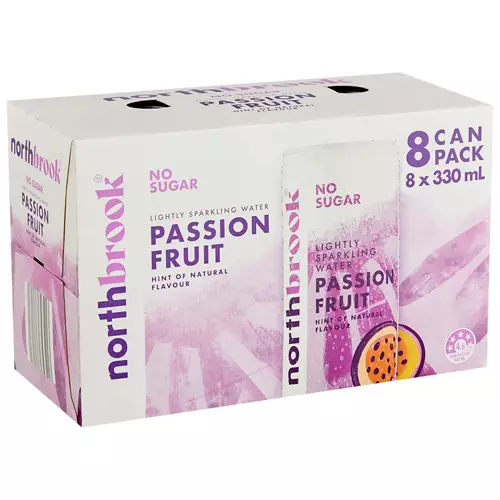 Sparkling Water with Passionfruit 8 Pack 330ml