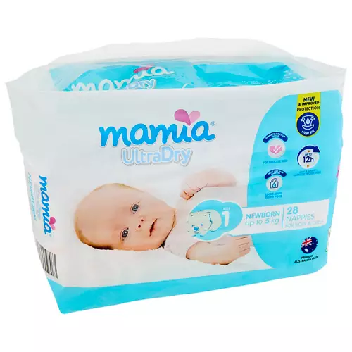 Size 1 Nappies Newborn Up to 5kg 28 Pack