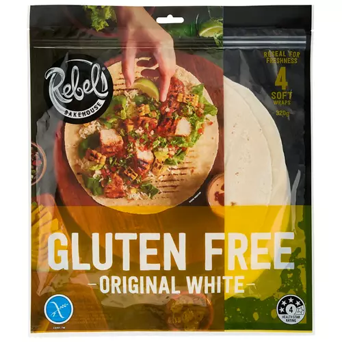 Gluten Free White Wrap 4 Pack 320g