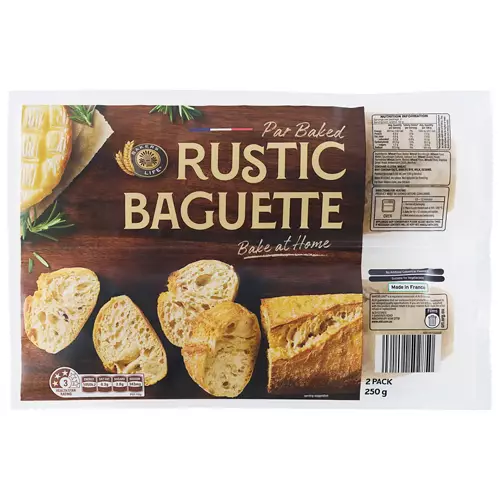 Par Baked Rustic Baguette 2 Pack 250g