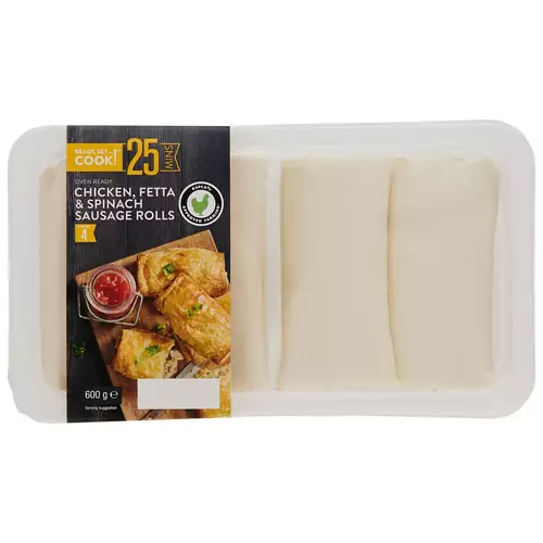 Chicken, Fetta and Spinach Sausage Rolls 600g