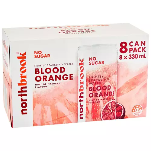Sparkling Water with Blood Orange 8 Pack 330ml