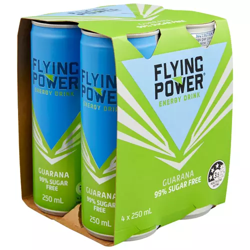 Sugar Free Guarana Energy Drink 4 Pack 250ml