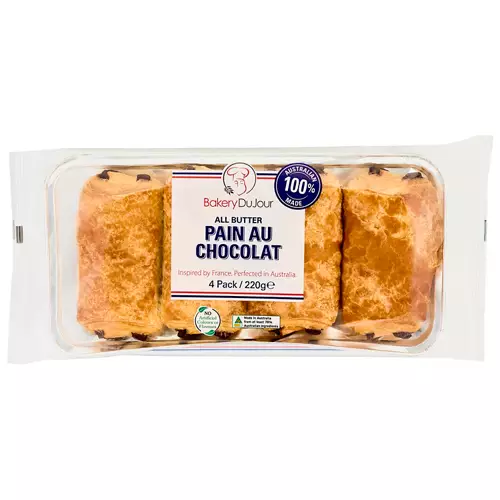 Pain Au Chocolat 4 Pack 220g