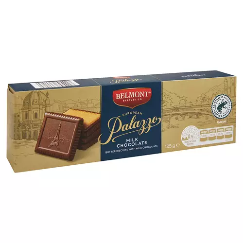 Palazzo Milk Chocolate Biscuits 125g