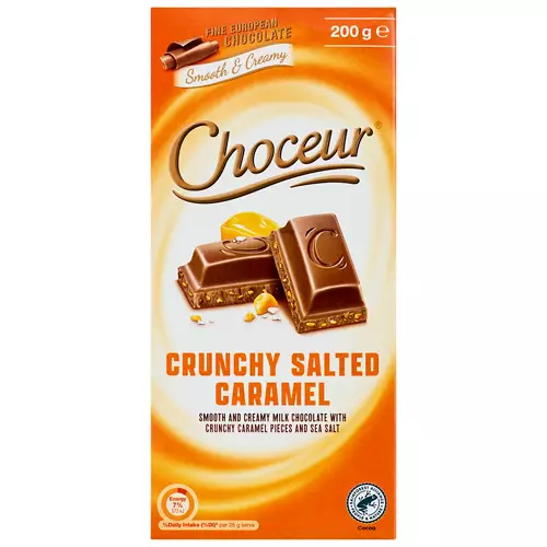 Crunchy Salted Caramel Chocolate Block 200g