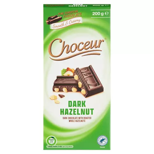Dark Hazelnut Chocolate Block 200g