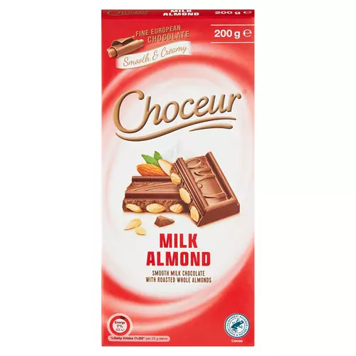 Milk Almond Chocolate Block 200g