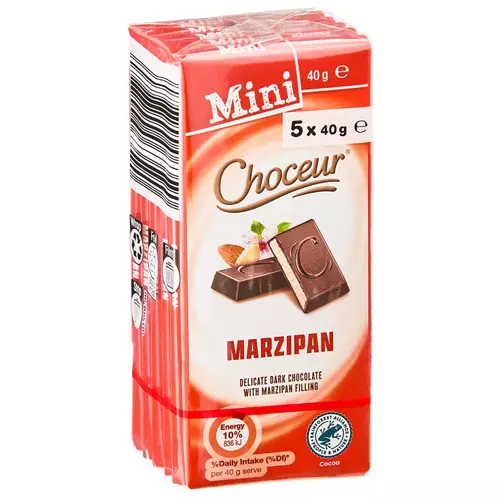 Mini Marzipan Chocolate Bars 5 Pack 200g