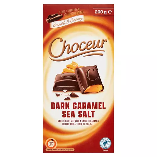 Dark Caramel Sea Salt Chocolate Block 200g