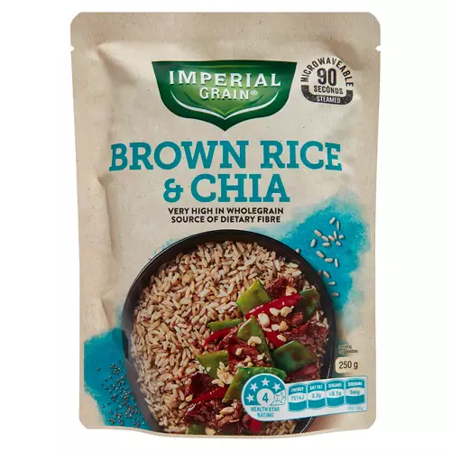 Microwave Rice Brown Rice & Chia 250g