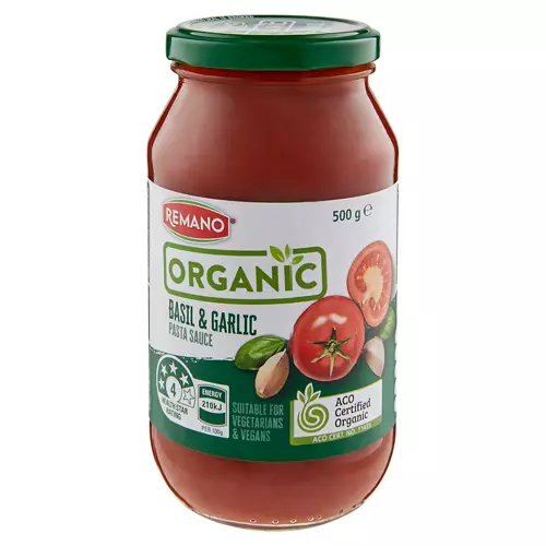 Organic Basil & Garlic Pasta Sauce 500g