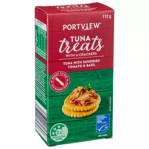 Sundried Tomato And Basil Tuna Treats with Crackers 112g