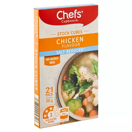 Salt Reduced Chicken Flavour Stock Cubes 21 Pack 105g