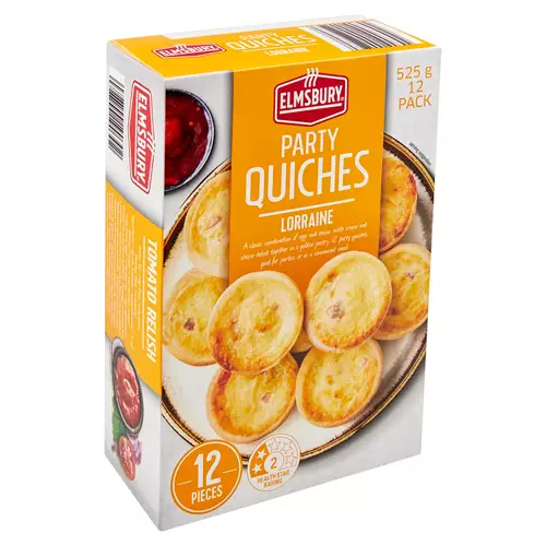 Party Quiches  Lorraine 12 Pack 525g