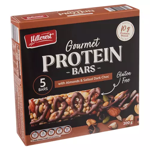 Gourmet Protein Bars Almond & Salted Dark Choc 5 Pack 200g