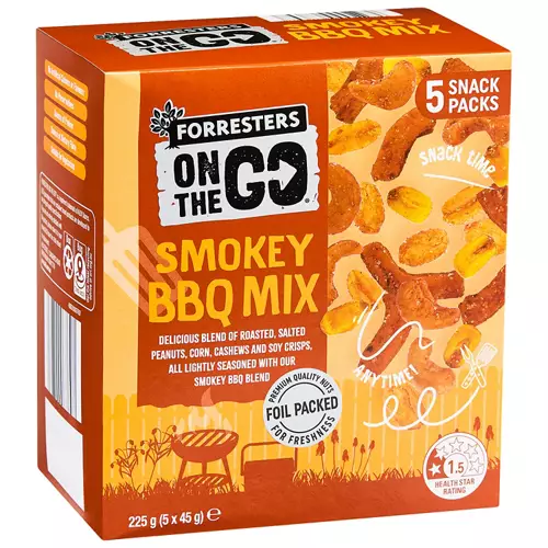 On The Go Smokey BBQ Mix 5 pack 225g