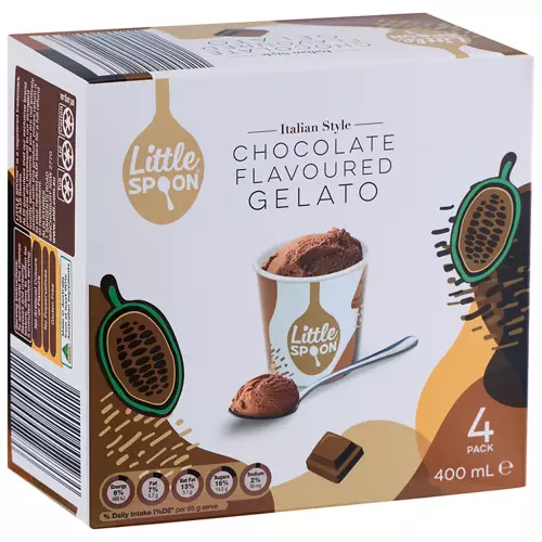 Chocolate Flavoured Gelato 4 Pack 400ml