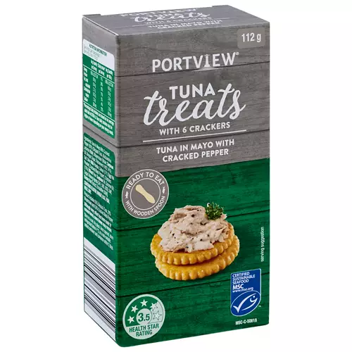 Mayo With Cracked Pepper Tuna Treat with Crackers 112g