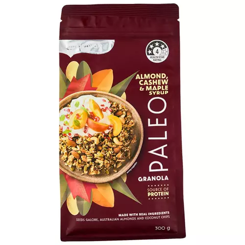 Almond, Cashew & Maple Syrup Paleo Granola 300g