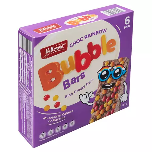 Bubble Bar Choc Rainbow 6 Pack 132g