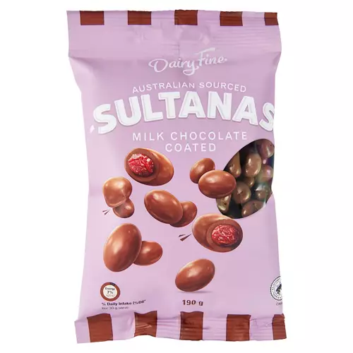 Milk Chocolate Sultanas 190g