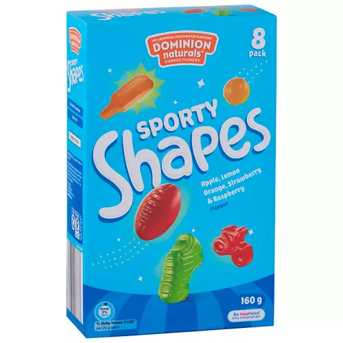 Sporty Shapes 8 Pack 160g