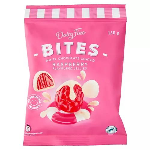 White Chocolate Raspberry Bites 120g