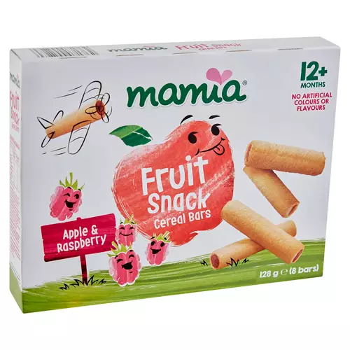 Fruit Snack Cereal Bars Apple & Raspberry 12+ Months 8 Pack 128g