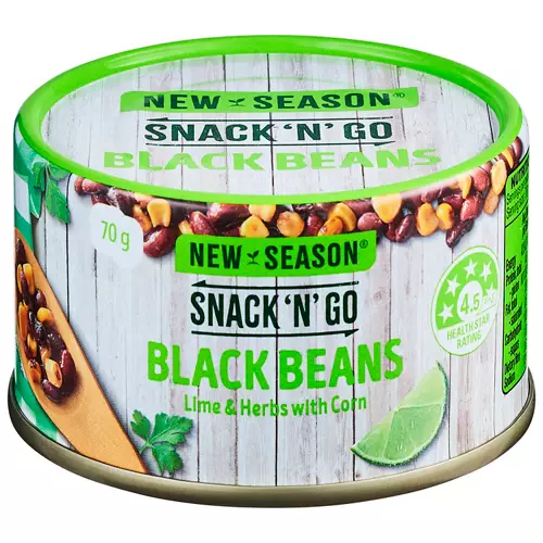 Snack'N'Go Black Beans Lime and Herbs with Corn 70g