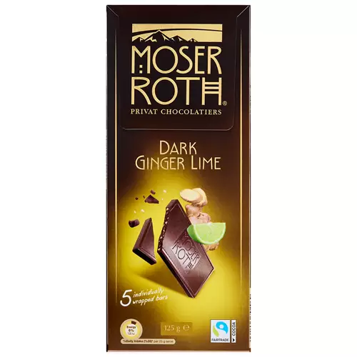 Dark Ginger Lime Chocolate 5 Pack 125g