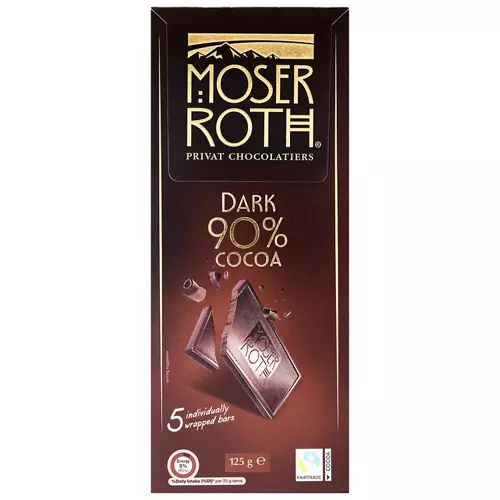 Finest Dark 90% Cocoa Chocolate 5 Pack 125g
