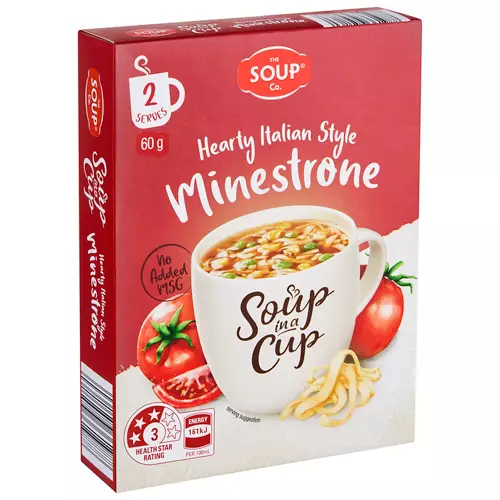 Soup in a Cup Hearty Italian Style Minestrone 2 Pack 60g