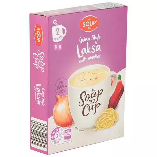 Asian Style Laksa with Noodles Soup in a Cup 2 Pack 60g