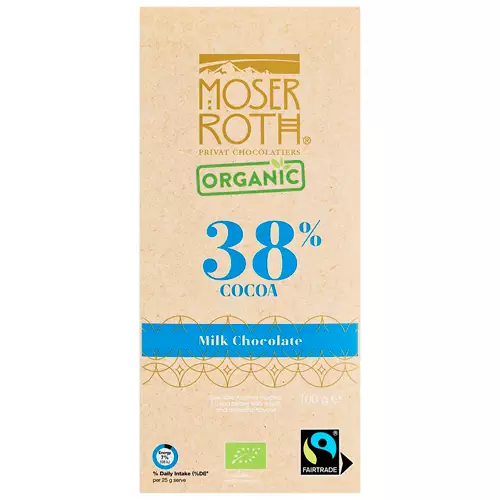 Organic 37% Cocoa Milk Chocolate 100g